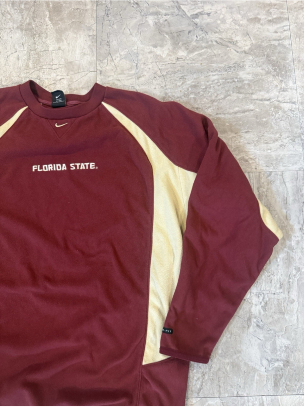 VTG Y2K Nike Team Florida State Seminoles Fleece Sweatshirt Size L Center Swoosh